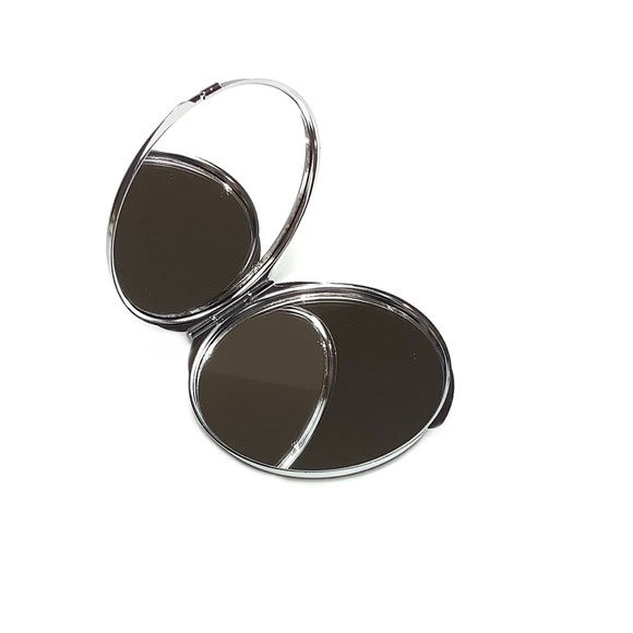 Champagne Rhinestone Compact Purse Travel Mirror - Picture 4 of 7